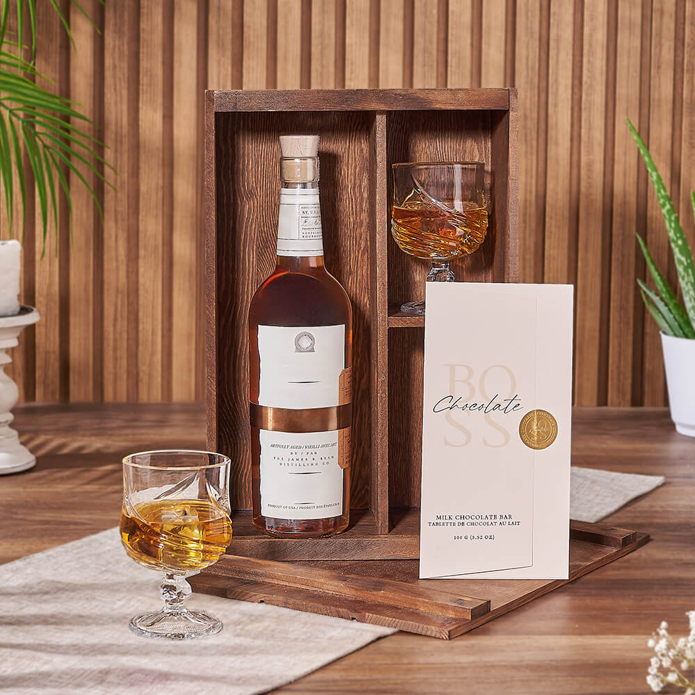 Executive Liquor &amp; Decanter Set, liquor gift, liquor, chocolate gift, chocolate, Chicago delivery