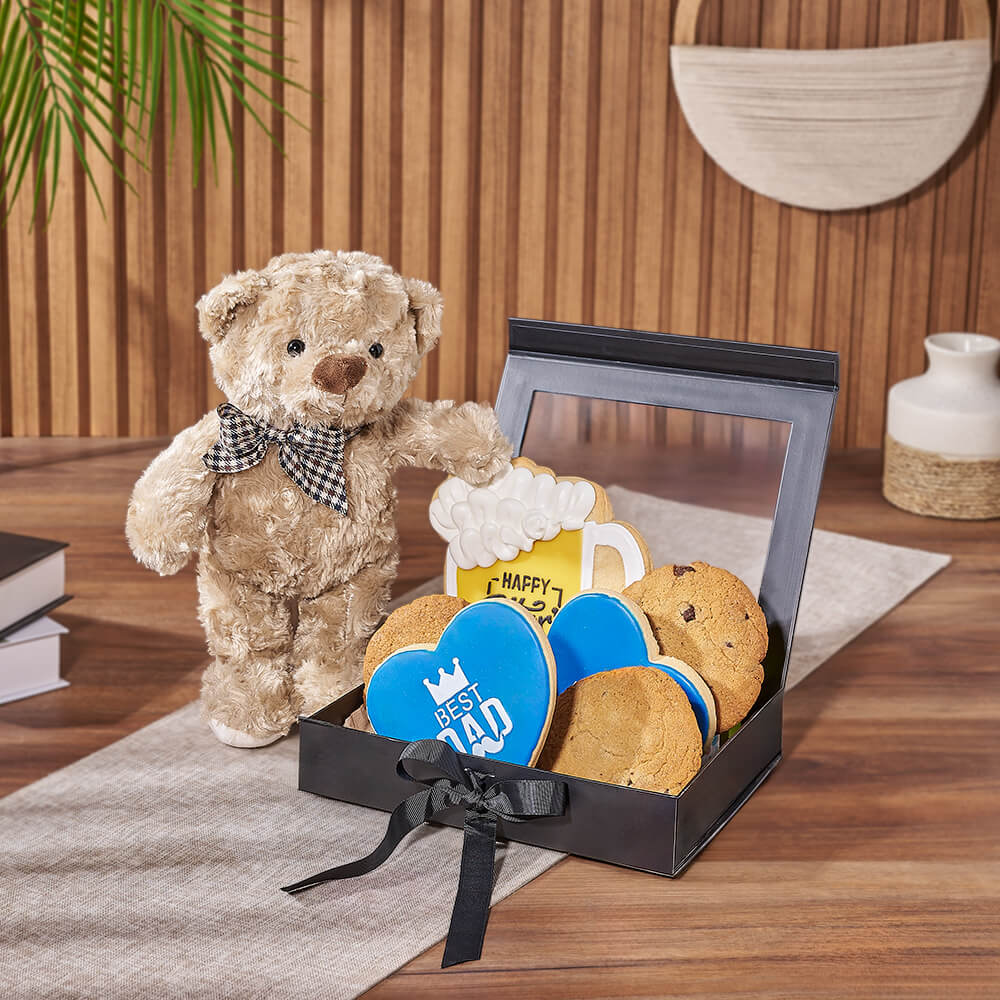 Father’s Day Cookie &amp; Bear Gift, fathers day gift, fathers day, cookie gift, cookie, Chicago delivery