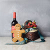 Gingerbread Man & Wine Gift Set from Chicago Baskets - Wine Gift Basket - Chicago Delivery.