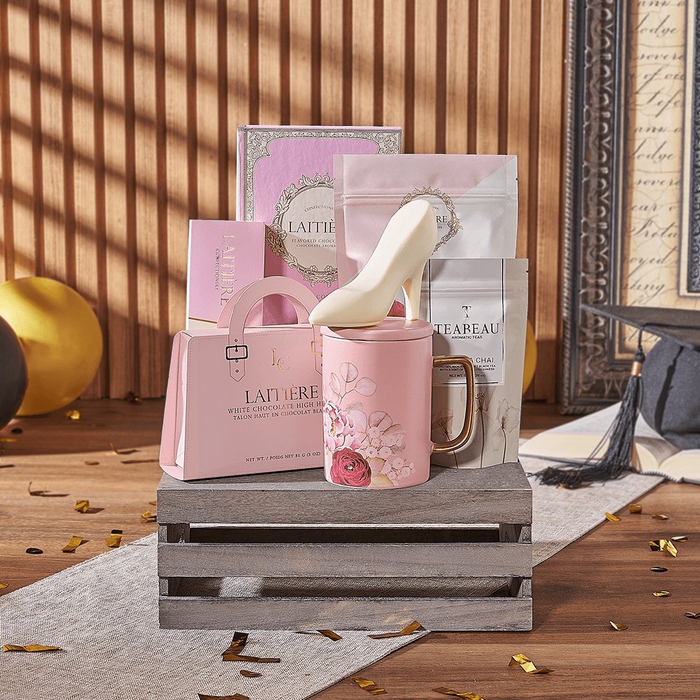 Graduation Tea Crate, graduation gift, graduation, tea gift, tea, chocolate gift, chocolate, Chicago delivery