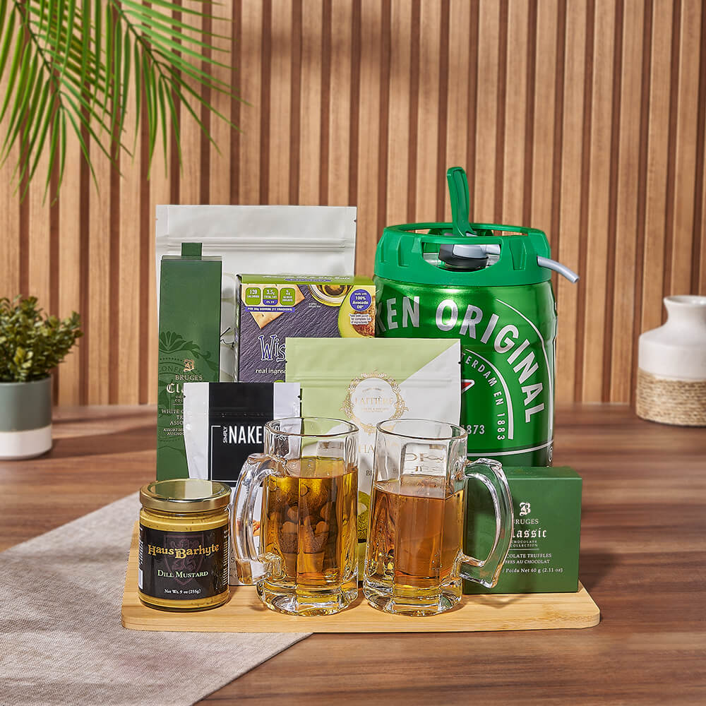 Guildwood Beer &amp; Snacks Basket from Chicago Baskets - Beer Gift Set - Chicago Delivery.