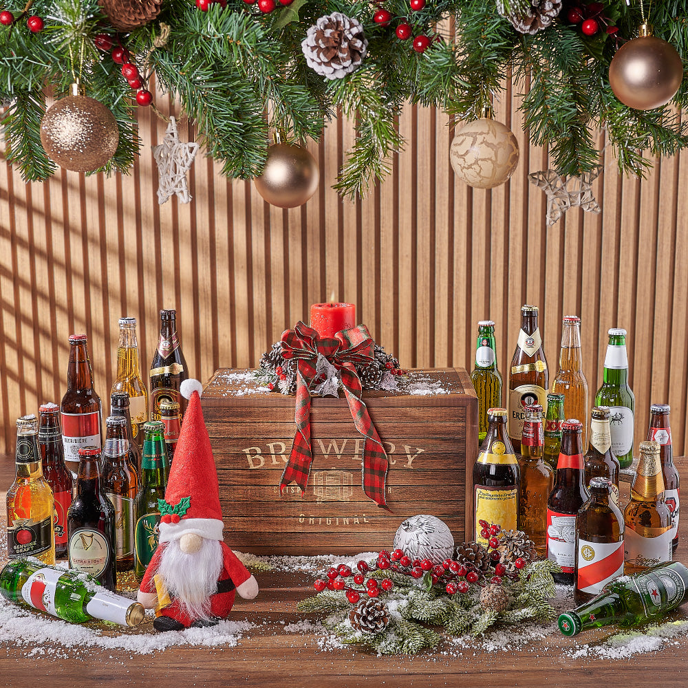 Holiday Beer Wooden Box Gift – how the gift is presented