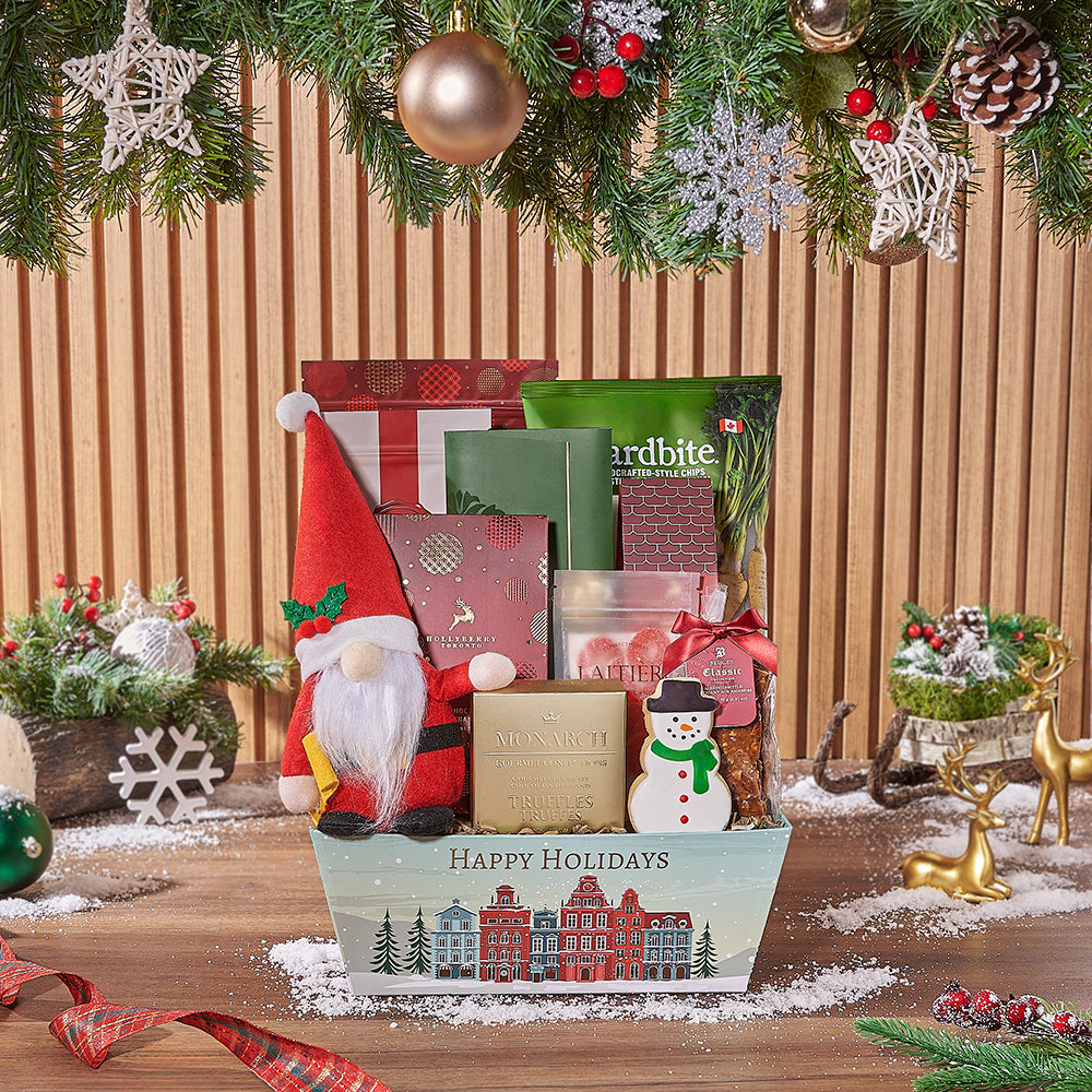 Silver Chocolate Truffle Holiday Gift Box – how the gift is presented