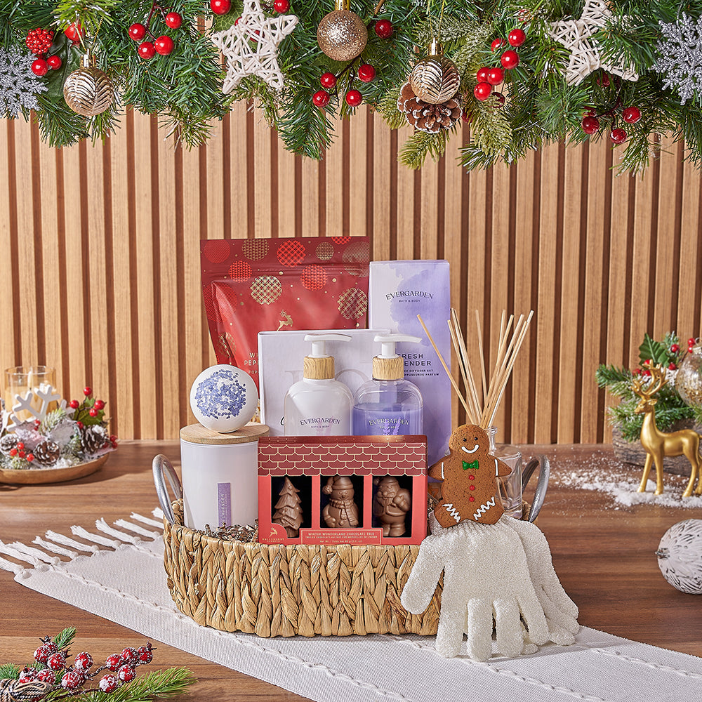 Holiday Treat &amp; Spa Gift, spa gift, spa, Christmas gift, Christmas, chocolate gift, chocolate, Chicago delivery