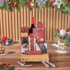 Holiday Wine & Cheese Snack Basket, wine gift, wine, chocolate gift, chocolate, christmas gift, christmas, Chicago delivery