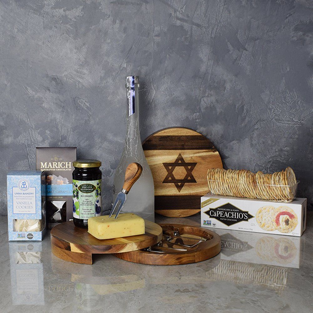 Kosher Liquor &amp; Snacks Platter from Chicago Baskets - Chicago Delivery