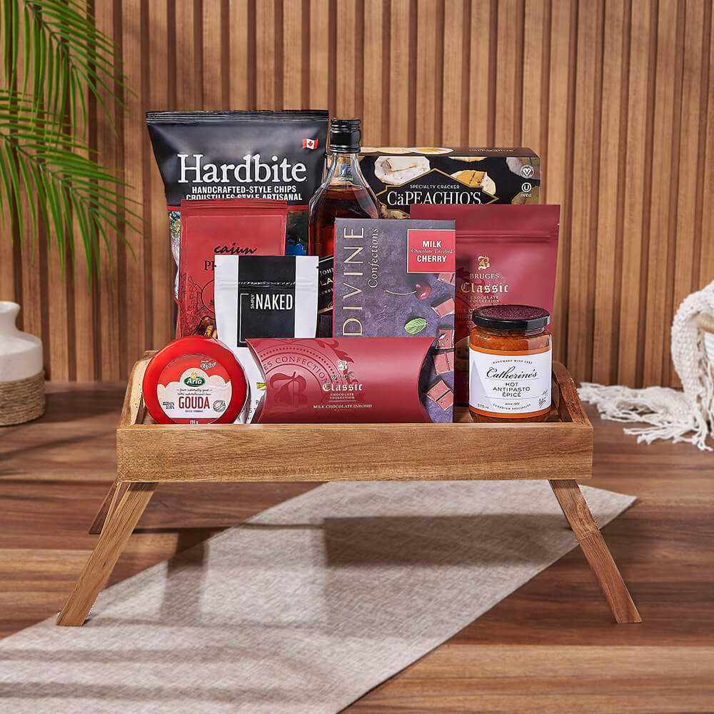 Liquor &amp; Refreshment Gift Tray from Chicago Baskets - Liquor Gift Set - Chicago Delivery
