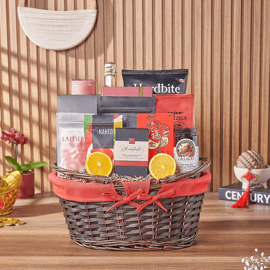 Luxe Chinese New Year Champagne Gift, champagne gift, champagne, sparkling wine gift, sparkling wine, chinese new year gift, chinese new year, lunar new year gift, lunar new year, Chicago delivery