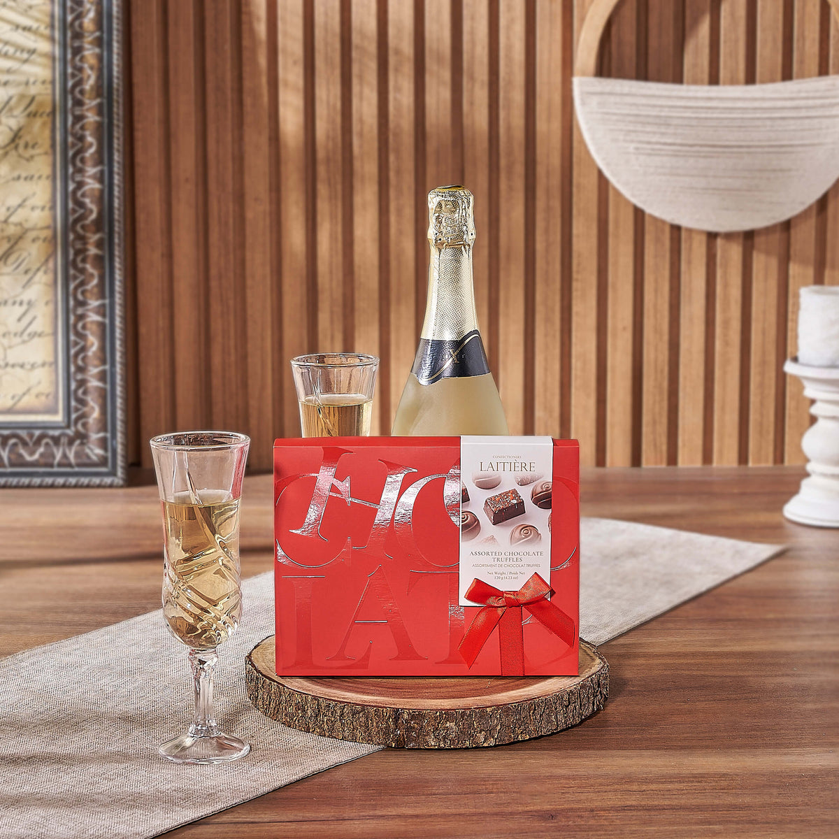 Maryvale Champagne &amp; Truffle Gift from Chicago Baskets - Champagne Gift Set - Chicago Delivery