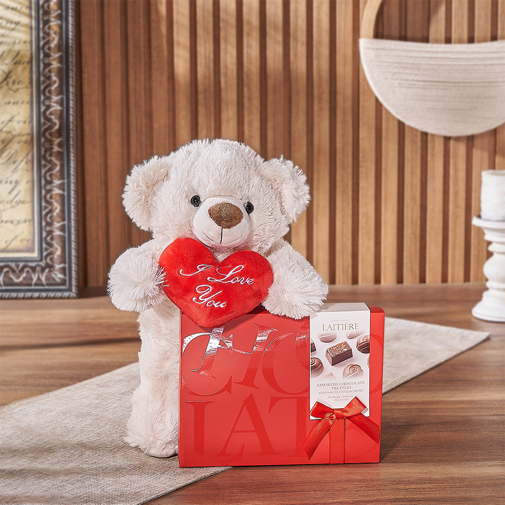 Maryvale Bear &amp; Truffle Gift from Chicago Baskets - Sweets Gift Set - Chicago Delivery