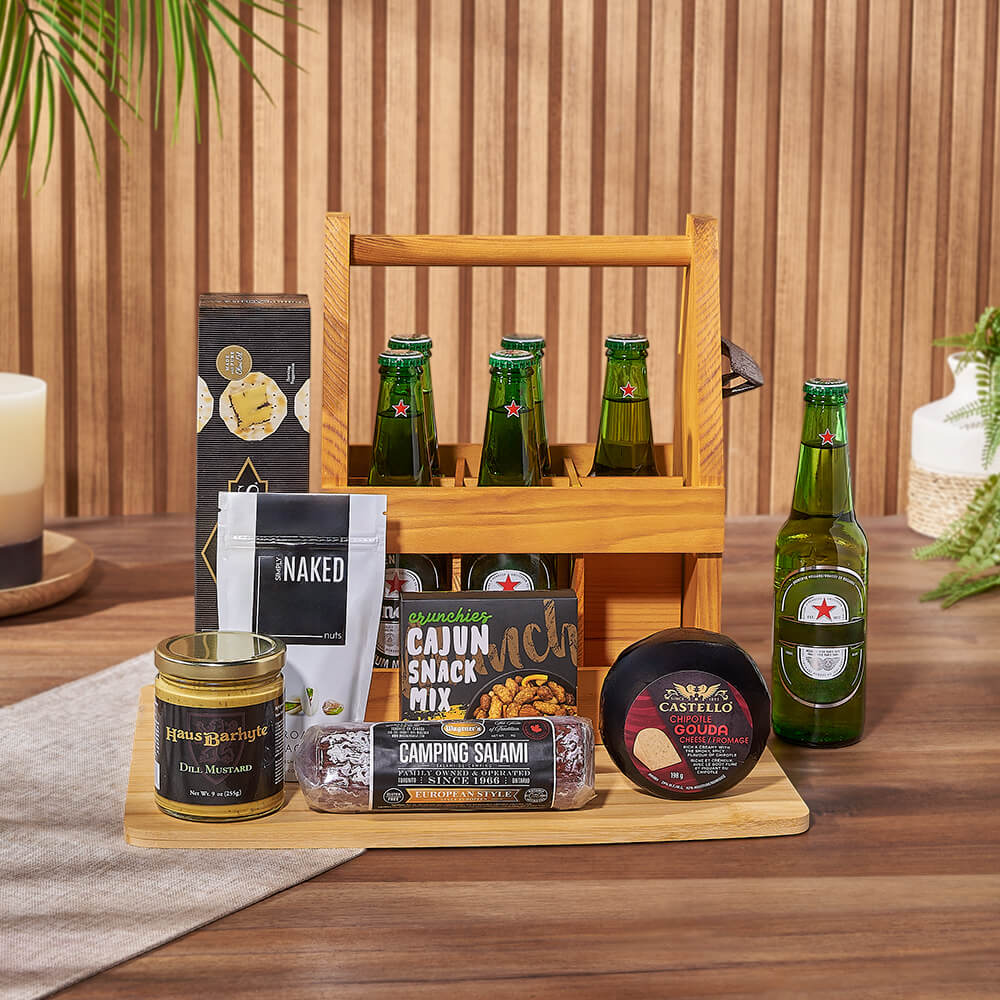 Meat, Cheese &amp; Beer Gift Set, beer gift, beer, charcuterie gift, charcuterie, Chicago Delivery