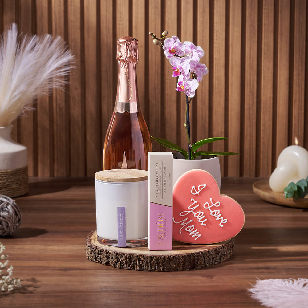 Mother’s Day Confections &amp; Champagne Gift from Chicago Baskets - Champagne Gift Set - Chicago Delivery