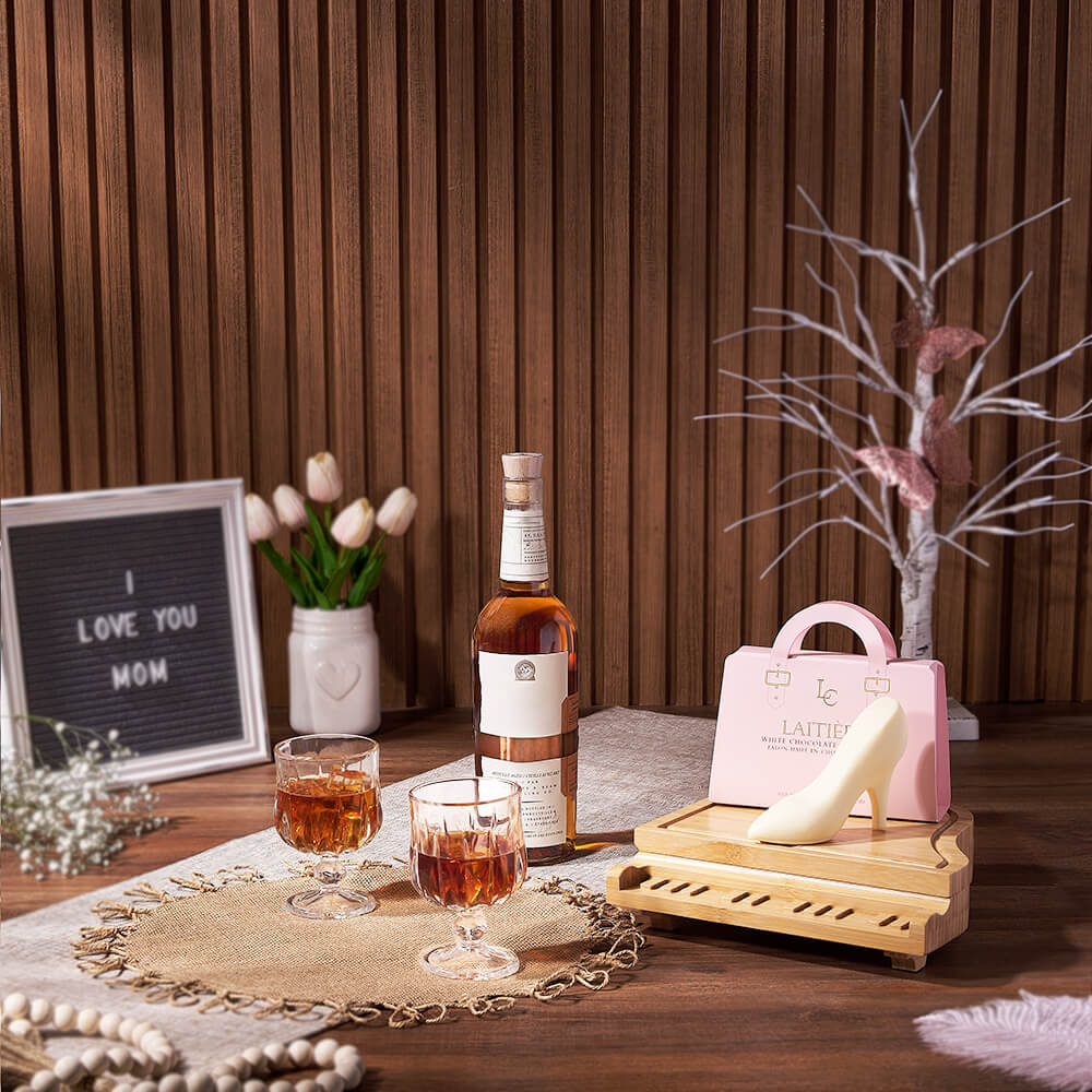 Mother's Day Swansea Liquor &amp; Chocolate Basket from Chicago Baskets - Liquor Gift Set - Chicago Delivery.