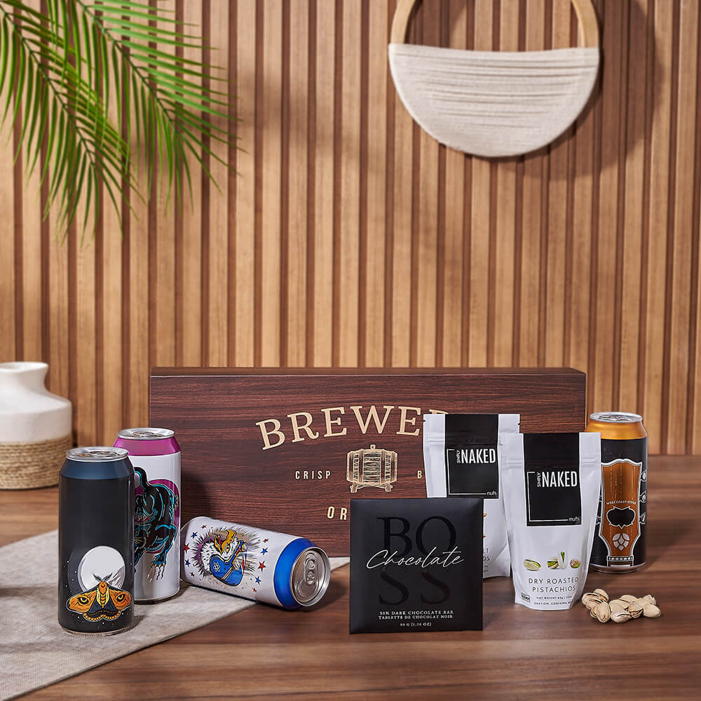 Nuts &amp; Craft Beer Gift Set, beer gift, beer, nuts gift, nuts, chocolate gift, chocolate, Chicago delivery