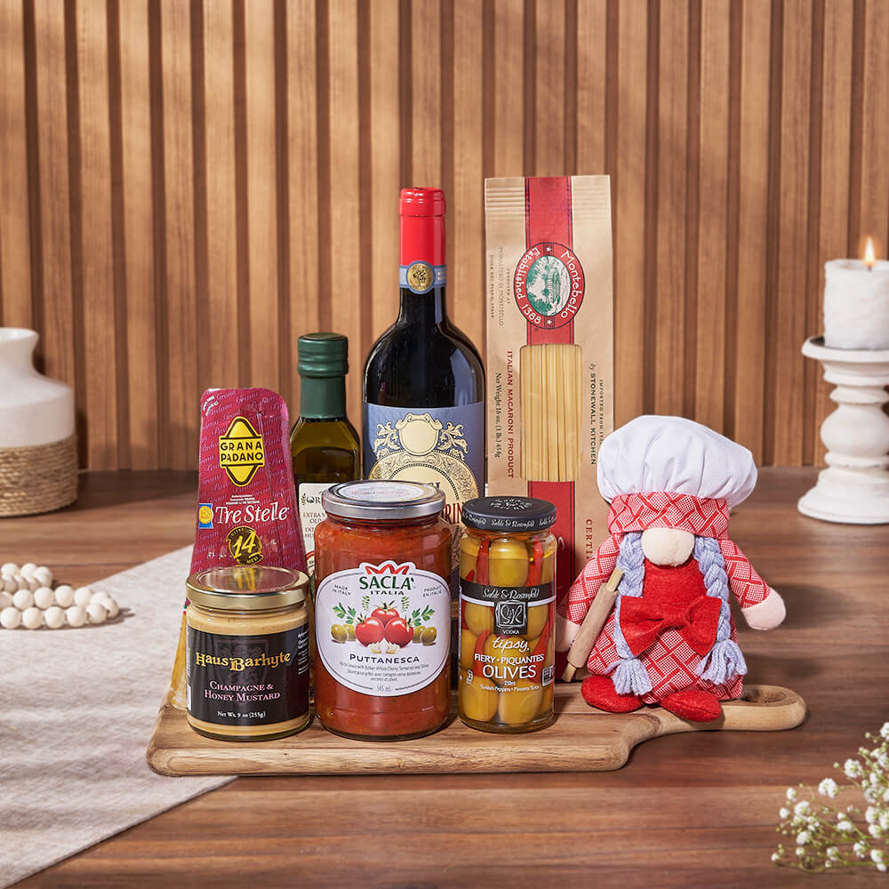Pasta Chef &amp; Wine Gift Set, wine gift, wine, pasta gift, pasta, gourmet gift, gourmet, Chicago delivery