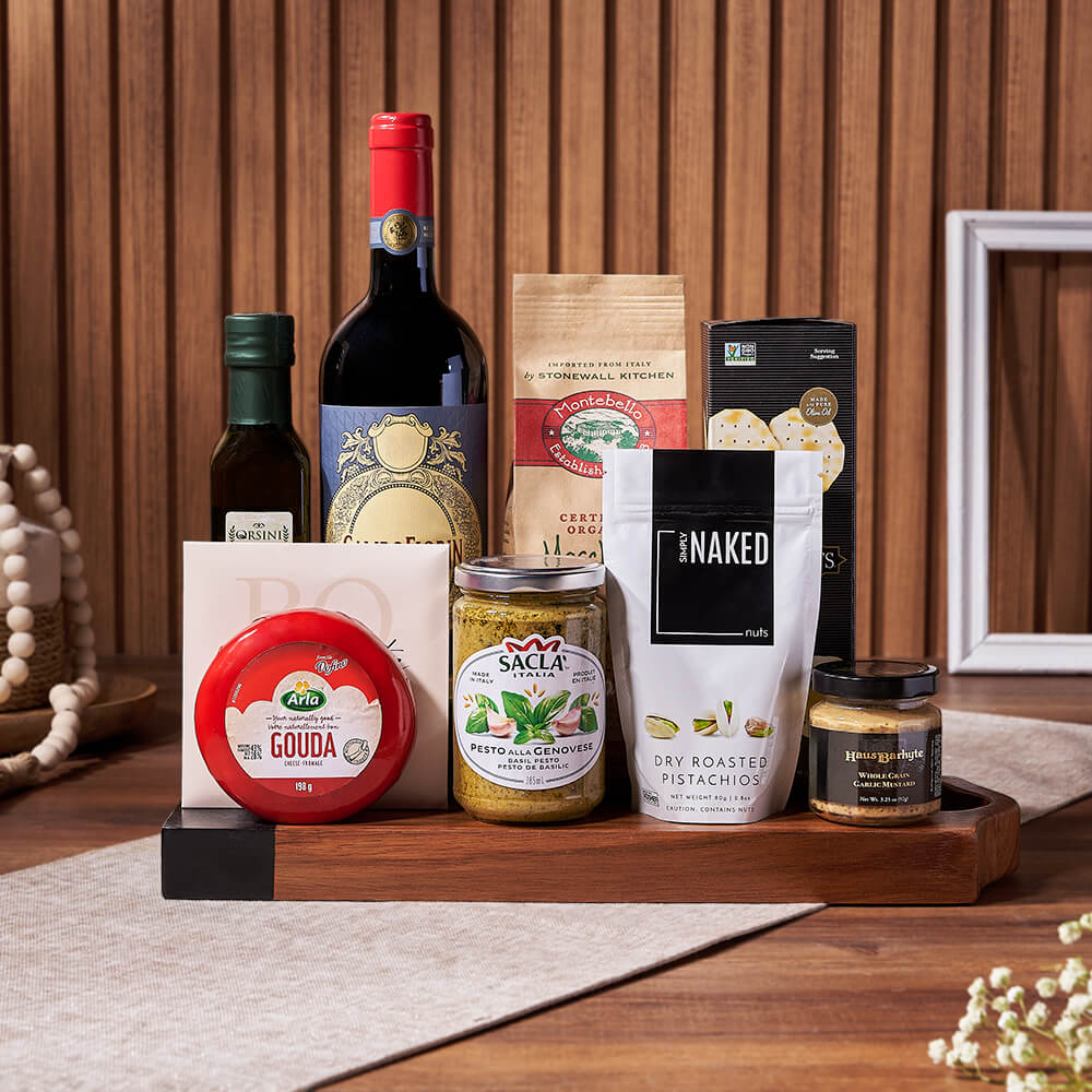 Pasta Feast &amp; Wine Gift Set from Chicago Baskets - Wine Gift Basket - Chicago Delivery.
