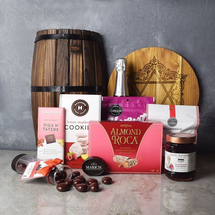 Prestigious Rosh Hashanah Chocolate Gift Set from Chicago Baskets - Champagne Gift Basket - Chicago Delivery