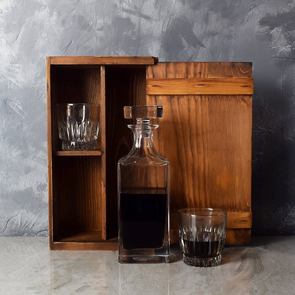Rustic Decanter Gift Set From Chicago Baskets-Chicago Delivery