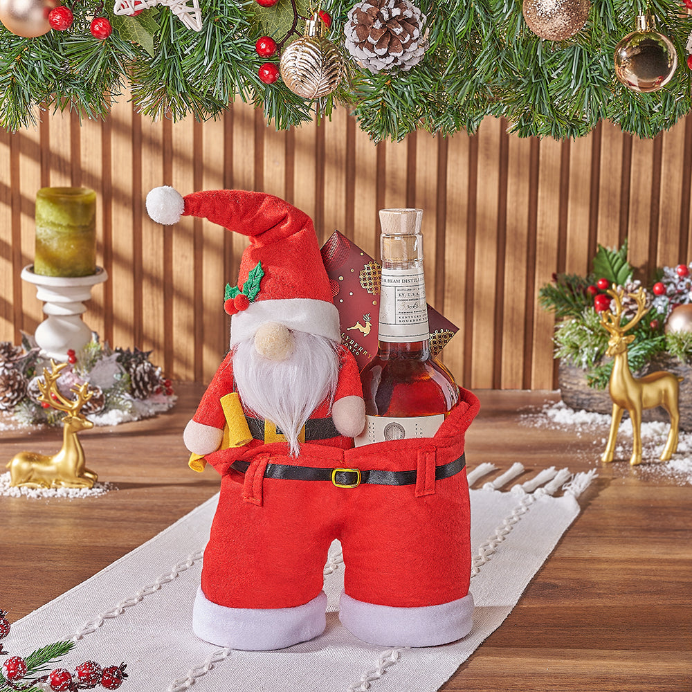Festive Liquor Gift Bag – how the gift is presented