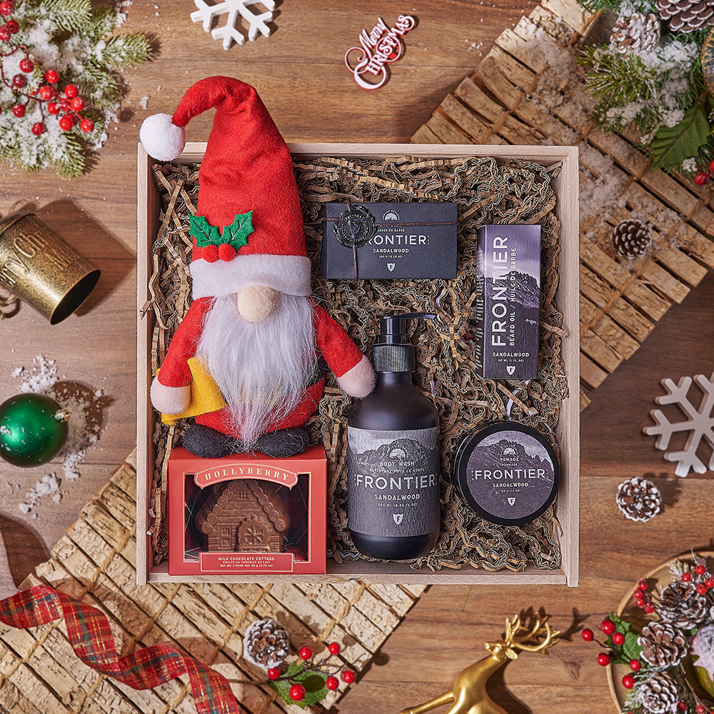 Santa’s Spa Gift Crate For Men, Christmas gift, Christmas, spa gift, spa, chocolate gift, chocolate, Chicago delivery