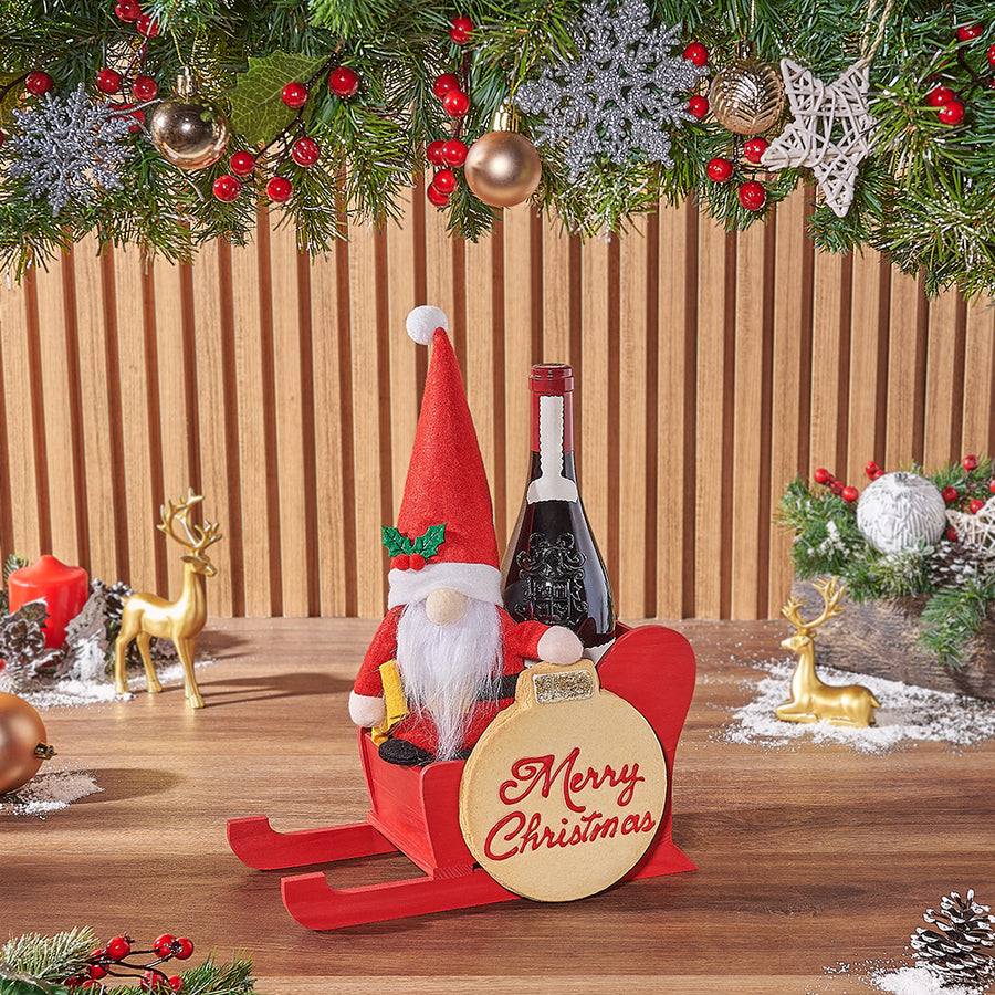 Santa’s Special Treats Gift Set, wine gift, wine, cookie gift, cookie, Christmas gift, Christmas, Chicago delivery