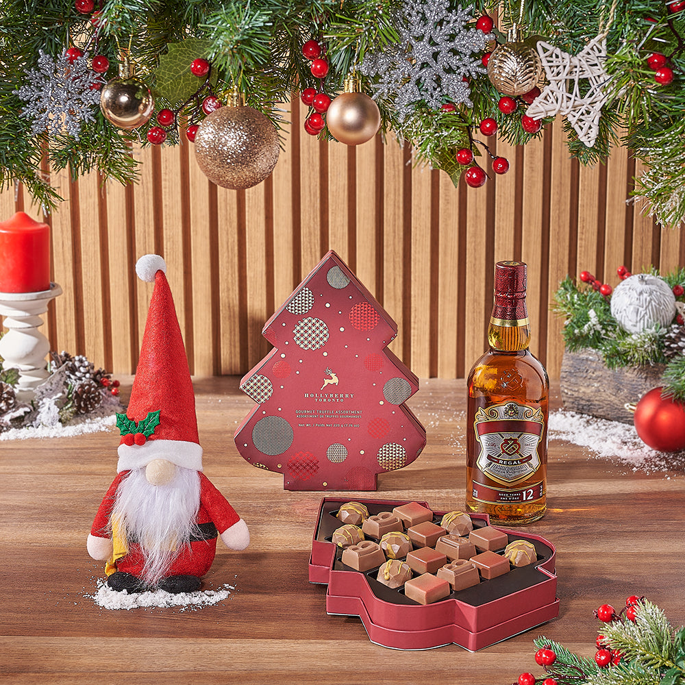 Spirit of the Season Gift Set, liquor gift, liquor, chocolate gift, chocolate, christmas gift, christmas, Chicago delivery