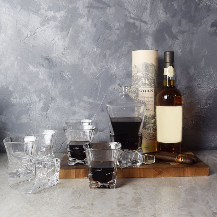 Spirits &amp; Cigars Gift Basket from Chicago Baskets - Liquor Gift Basket - Chicago Delivery