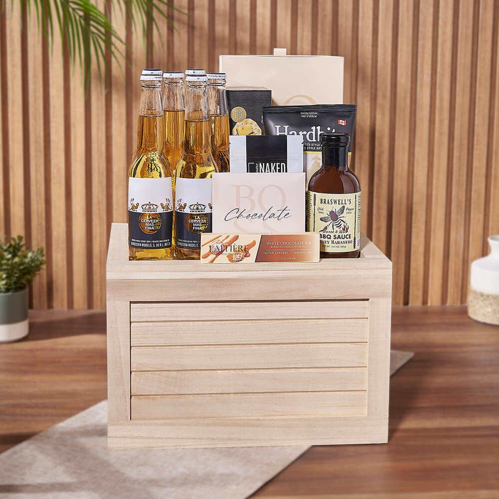 Spread a Smile Corona Crate, beer gift, beer, chocolate gift, chocolate, snack gift, snack, Chicago delivery