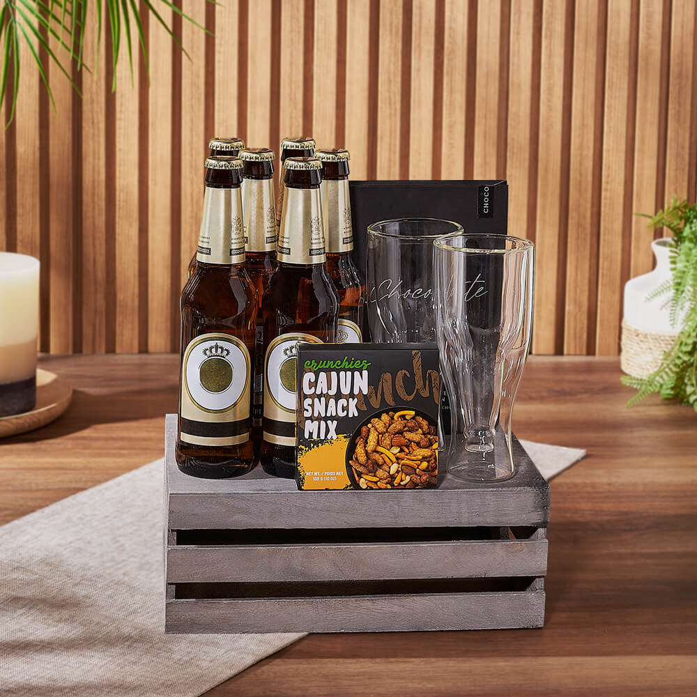 St. James Town Beer &amp; Snack Basket – Chicago baskets – Chicago delivery