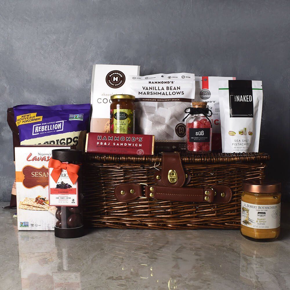 Sweet &amp; Savoury Kosher Treats Basket from Chicago Baskets - Chicago Delivery