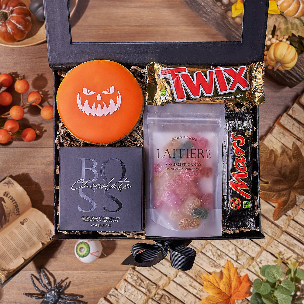 Sweet &amp; Sour Halloween Gift Box, halloween gift, halloween, candy gift, candy, cookie gift, cookie, Chicago delivery