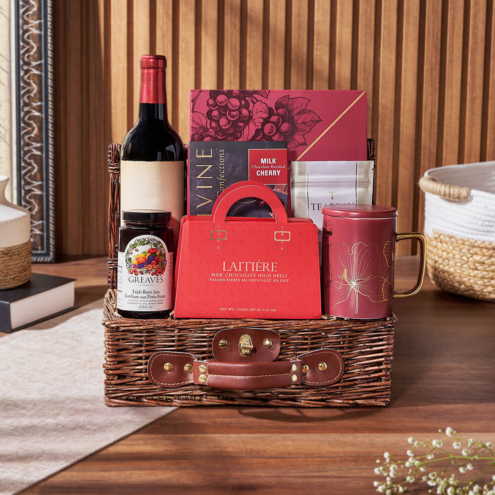 Professionally presented gift basket for delivery across Illinois