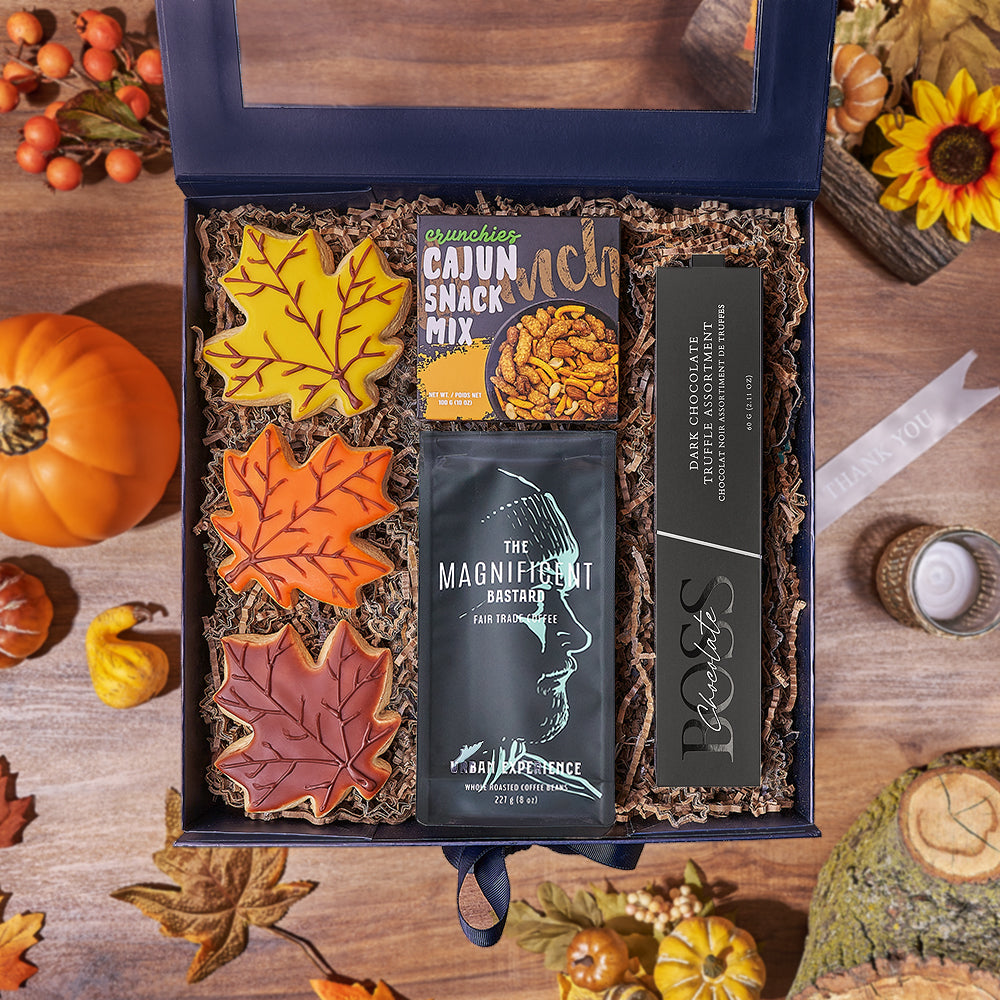 Thanksgiving Coffee &amp; Cookie Gift Box, cookie gift, cookie, coffee gift, coffee, chocolate gift, chocolate, thanksgiving gift, thanksgiving, Chicago delivery
