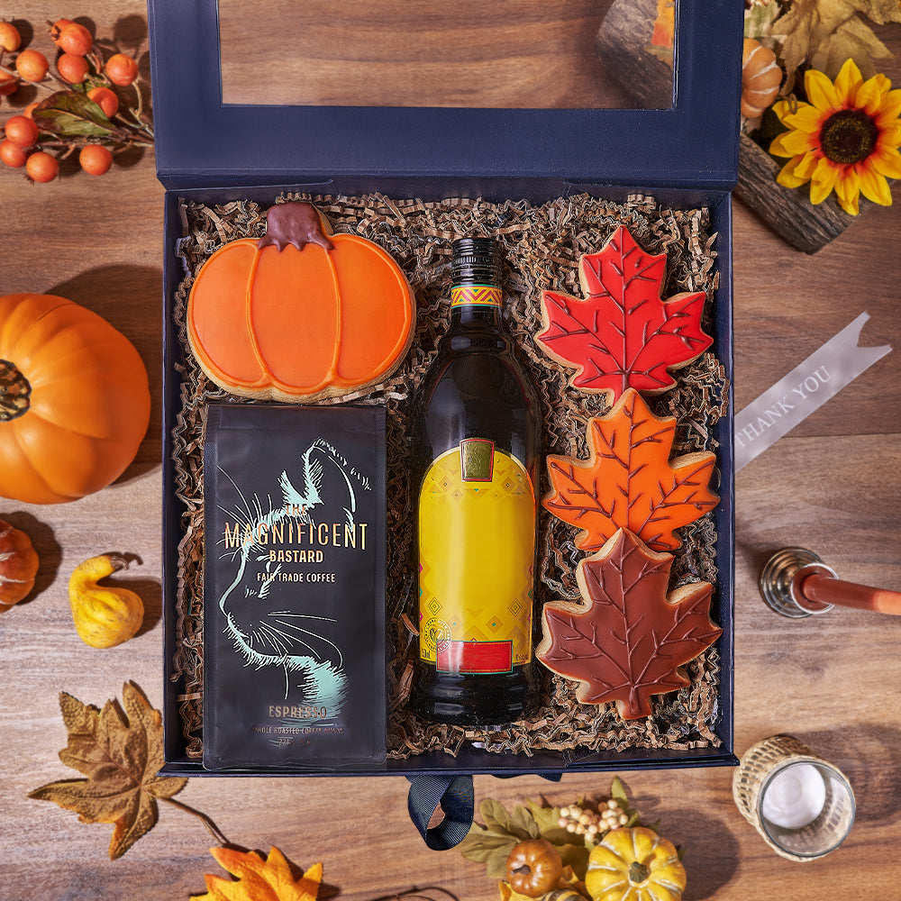 Thanksgiving Spirits &amp; Coffee Gift, coffee gift, coffee, liquor gift, liquor, thanksgiving gift, thanksgiving, cookie gift, cookie, Chicago delivery
