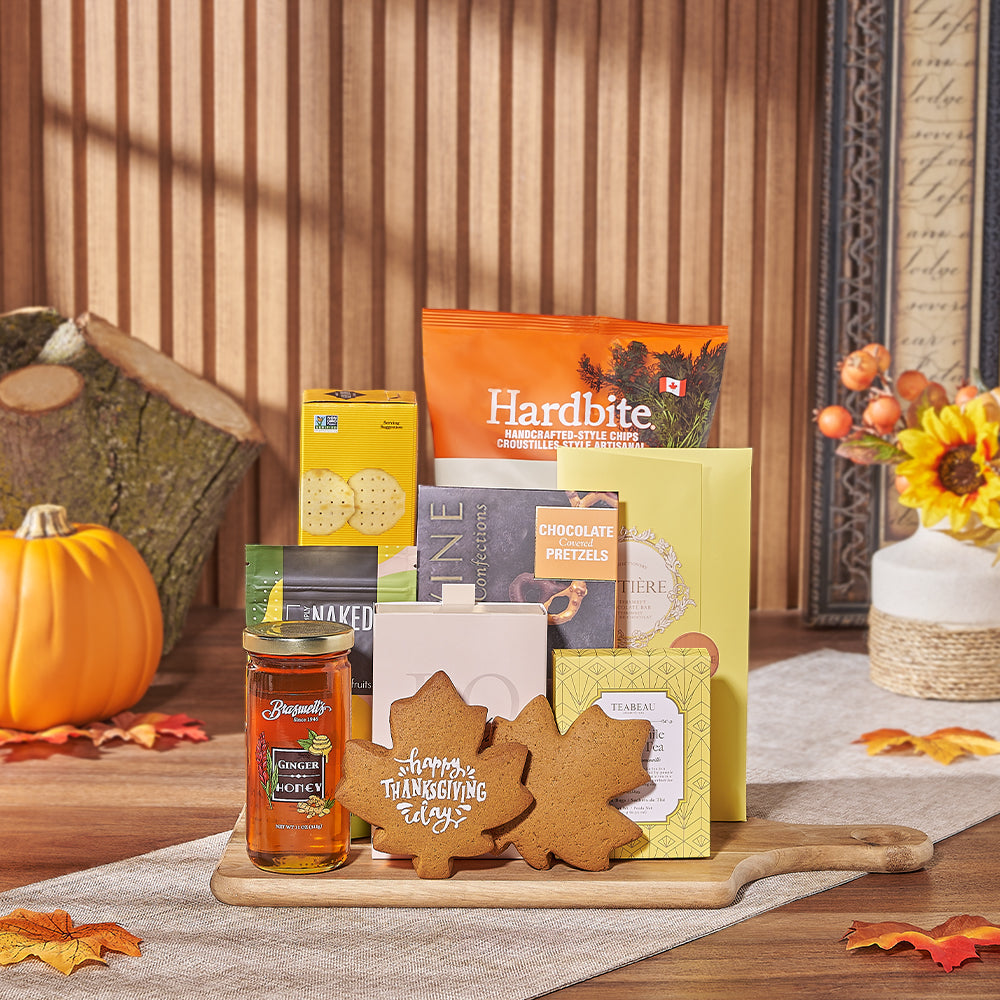 Thanksgiving Tea & Treat Gift, thanksgiving gift, thanksgiving, tea gift, tea, chocolate gift, chocolate, cookie gift, cookie, Chicago delivery