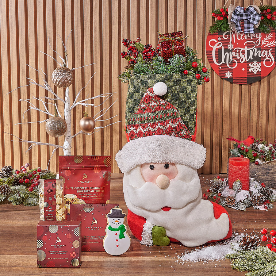 The Chocolate Treat Stocking Gift Set, chocolate gift, chocolate, cookie gift, cookie, Christmas gift, Christmas, Chicago delivery