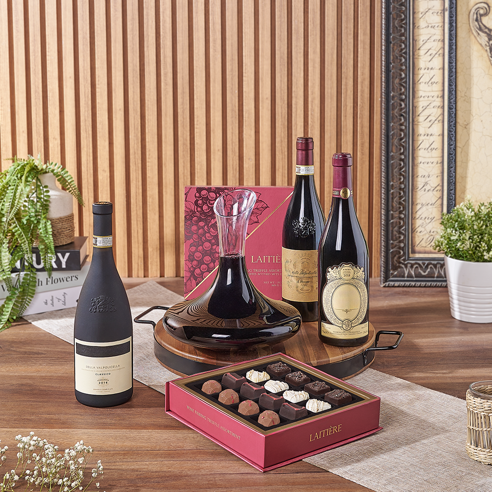 Wine Serving Decanter Gift - Premium Wines, wine gift, wine, chocolate gift, chocolate, Chicago delivery