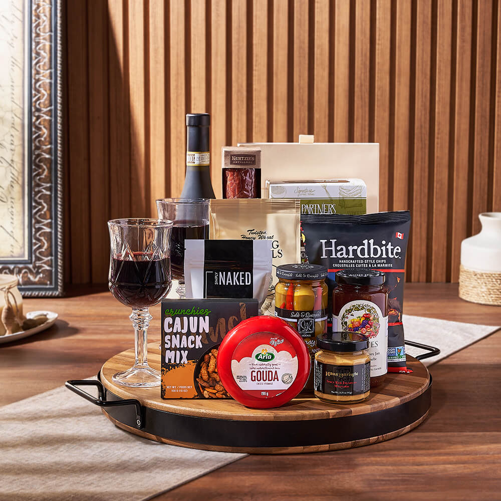 Wish You Success Wine & Goodies Gift Basket from Chicago Baskets - Wine Gift Set - Chicago Delivery.