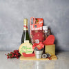 York Festive Champagne Set From Chicago Baskets - Champagne Gift Basket - Chicago Delivery