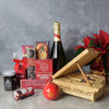 Yuletide Champagne & Snack Basket From Chicago Baskets-Chicago Delivery