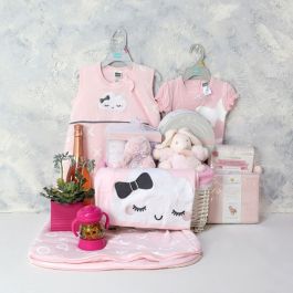 Congratulations: Baby Girl Gift Basket