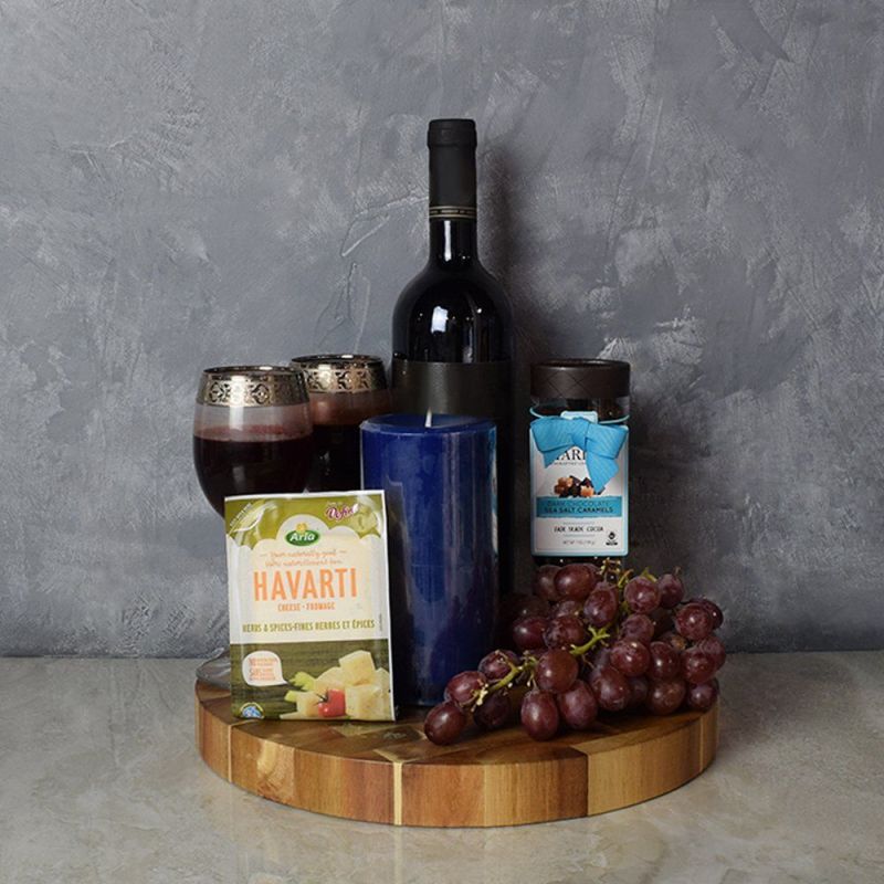 Kosher Wine Gifts  Kosher Wine and Cheese Board - Good 4 You Gift Baskets  USA